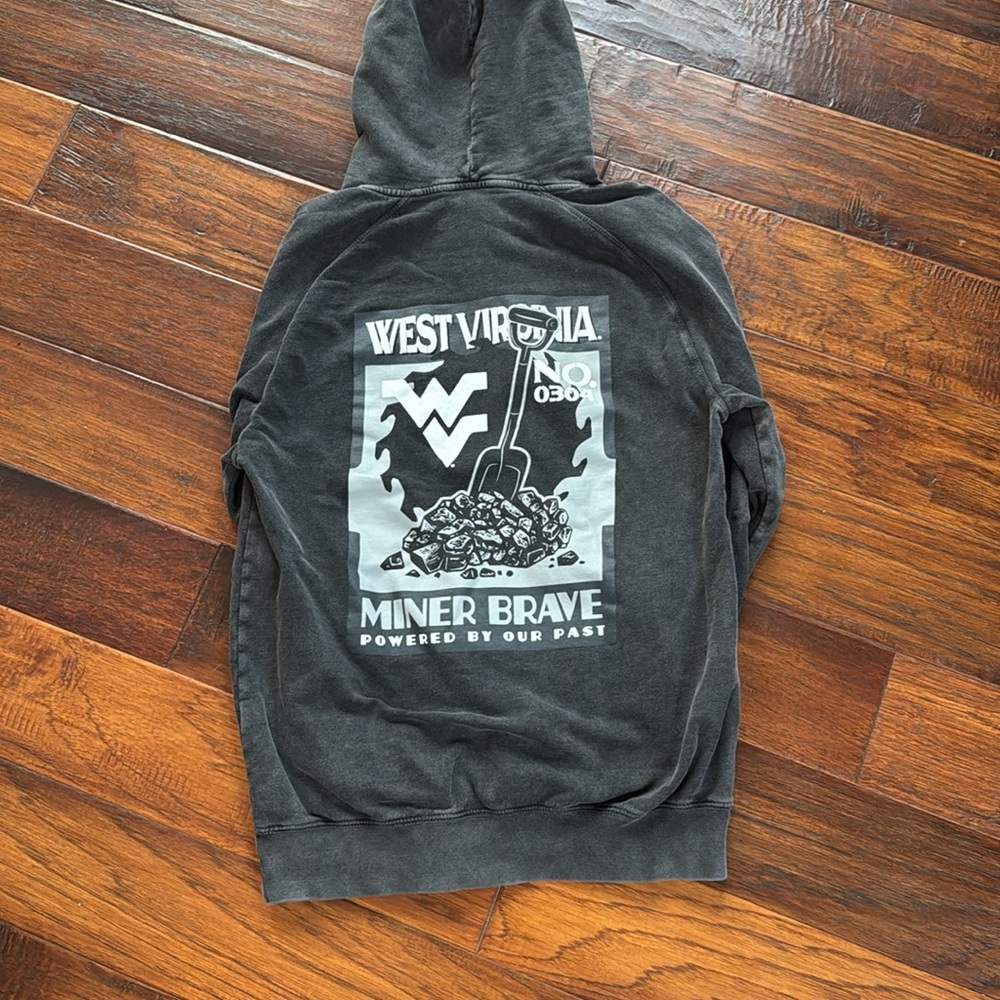 WVU Built on Bravery hoodie. Worn at the Coal Mining Game! - Picture 4 of 5